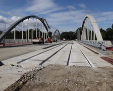 Mosty Chrobrego w dniu próby obciążeniowej, sierpień 2023