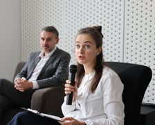 Dominika Kawalerowicz, dyrektorka Wrocławskiego Instytutu Kultury oraz Bartłomiej Ciążyński, wiceprezydent Wrocławia