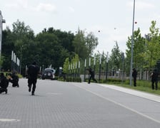 Ćwiczenia z funkcjonariuszami samodzielnego poddziału kontrterrorystycznego  i straży pożarnej w szpitalu im. Marciniaka