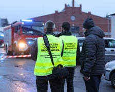 Akcja usuwania wycieku kwasu przy ul. Robotniczej