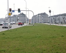Konferencja prasowa z podpisania umowy na budowę trasy autobusowej na Jagodno.