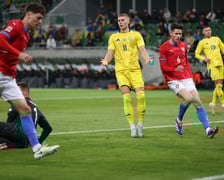Piłkarze Ukrainy i Czech podczas meczu na Tarczyński Arenie we Wrocławiu - 14 października 2024