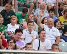 Taka atmosfera panowała na trybunach podczas meczu Śląsk Wrocław - Lech Poznań.