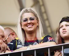 Kibice podczas meczu żużlowego Betard Sparta Wrocław - Motor Lublin na Stadionie Olimpijskim we Wrocławiu - 9 sierpnia 2024 r.