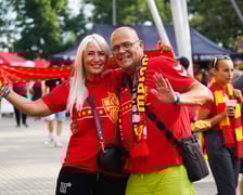 Kibice podczas meczu żużlowego Betard Sparta Wrocław - Motor Lublin na Stadionie Olimpijskim we Wrocławiu - 9 sierpnia 2024 r.