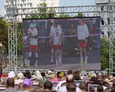Finałowy mecz Polska-Francja  w siatkówce mężczyzn - Strefa Kibica w Porcie Węglowym we Wrocławiu