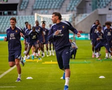 Reprezentacja Francji na treningu we Wrocławiu