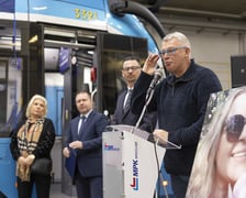 Uroczystość nadania imienia Moniki Jaworskiej tramwajowi wrocławskiego MPK