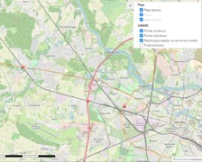 Mapa z systemem CANARD we Wrocławiu