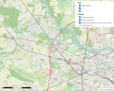 Mapa z systemem CANARD we Wrocławiu