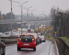 Strajk rolników - korki przy al. Sobieskiego