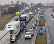 Strajk rolników - korki przy al. Sobieskiego