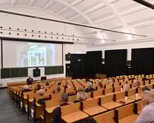 <p>Odnowiona sala wykładowo-kinowa na Politechnice Wrocławskiej</p>