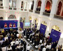 <p>Uroczystość inauguracji roku akademickiego 2023/2024 w Muzeum Narodowym 9 października 2023 r.</p>