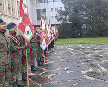 Uroczystość pod pomnikiem Pomordowanych Profesorów Lwowskich z okazji Święta Wrocławskiej Nauki