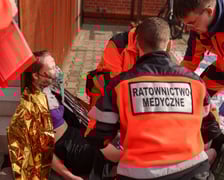<p>Ćwiczenia służb ratunkowych terenie Starego Kampusu Uniwersytetu Medycznego we Wrocławiu</p>