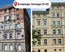 <p>Kamienica przy ul. Św. Jerzego 21-23 przed remontem i po remoncie - por&oacute;wnanie.</p>