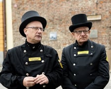 Od lewej Paweł Jankowski, Przemysław Banaszak. Kominiarze z Wrocławia