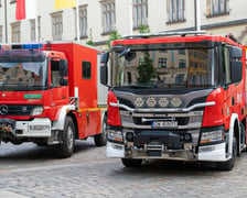 Konferencja prasowa na temat nawiązania współpracy przez MPWiK z Komendą Miejską Straży Pożarnej we Wrocławiu, 14 maja 2026
