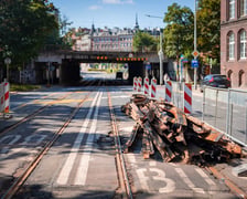 Remont torowiska na ulicy Trzebnickiej