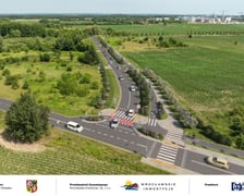 Wizualizacja nowej drogi prowadzącej od ulicy Żernickiej do Centrum Sportu. Obiekty użyteczności publicznej, które powstaną na Nowych Żernikach, nie zostały ujęte na wizualizacji