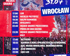 <p>Męskie Granie 2026 we Wrocławiu - godzinowy harmonogram koncert&oacute;w</p>