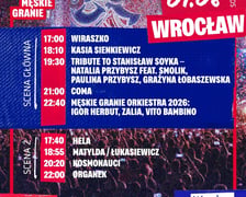 <p>Męskie Granie 2026 we Wrocławiu - godzinowy harmonogram koncert&oacute;w</p>