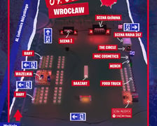 <p>Mapka festiwalowego miasteczka na Polach Marsowych</p>