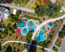 Piknik Wakacje z Wroclaw.pl w Parku Jedności na Zakrzowie we Wrocławiu, zdjęcie z drona