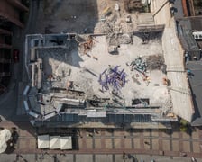 Wyburzanie domu handlowego Solpol przy ul. Świdnickiej - sierpień 2022