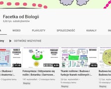 Facetka od Biologii to biolożka i nauczycielka, która od lat pracuje w szkole. Z jej kanału nauczysz się tego przedmiotu w prosty i zrozumiały sposób. Pomogą Ci w tym kolorowe notatki, krótkie i konkretne informacje, a także interaktywne quizy, które utrwalą zdobytą wiedzę.