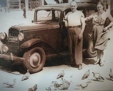 Historia cukierni Łomżanka. Leon i Michalina Chalamońscy, założyciele cukierni, Rynek we Wrocławiu, 1952 r.