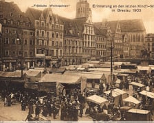 Jarmark Bożonarodzeniowy w Rynku we Wrocławiu 1903 r.