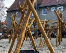 Na zdjęciu nowe urządzenia do zabawy na placu zabaw przy ul. Osobowickiej 146 we Wrocławiu