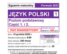 Arkusz z próbnej matury z języka polskiego, 2023