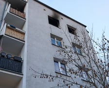 Miejsce pożaru przy ul. Ulanowskiego we Wrocławiu