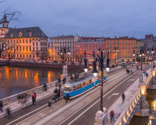 Na zdjęciu mosty Pomorskie po remoncie, 28.01.2023. Zdjęcie z drona