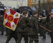 <p>Żołnierze 16. Dolnośląskiej Brygady Obrony Terytorialnej podczas uroczystego składania przysięgi&nbsp;</p>