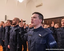 Ślubowanie nowych policjantów we Wrocławiu