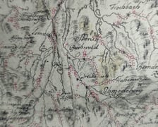 Fragment mapy Śląska z XVIII wieku