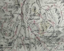 Fragment mapy Śląska z XVIII wieku