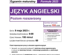 Matura z j. angielskiego na poziomie rozszerzonym (formuła 2023)