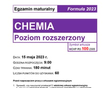 Arkusz CKE z chemii (poziom rozszerzony, formuła 2023)