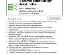 Egzamin ósmoklasisty 2023  - język polski