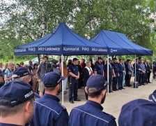 Uroczystość wmurowani aktu erekcyjnego pod budowę posterunku polcji w Domaniowie