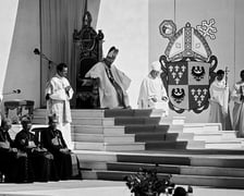 <p class="MsoNormal">Jan Paweł II podczas mszy św. na Partynicach&nbsp;</p>