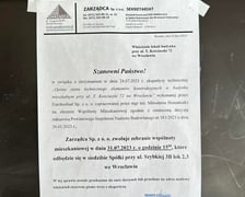 Pismo zarządcy do mieszkańców