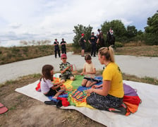 Piknik z okazji otwarcia kładki pieszo-rowerowej nad Ślęzą