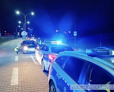 Policyjna kontrola aut na Bielanach Wrocławskich, sobota 28 października 2023