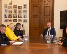 <p>Delegacja ze Lwowa podczas wizyty u prezydenta Wrocławia Jacka Sutryka&nbsp;</p>